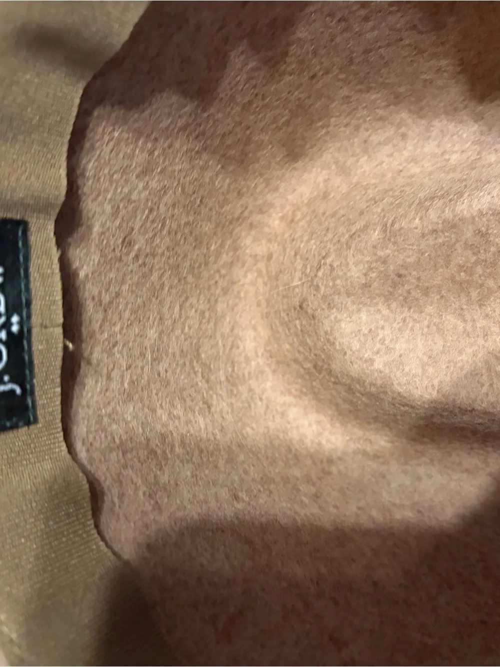 J. Crew tan wool felt fedora hat